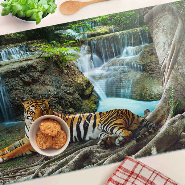 Planche à découper en verre Tigre dans son habitat naturel