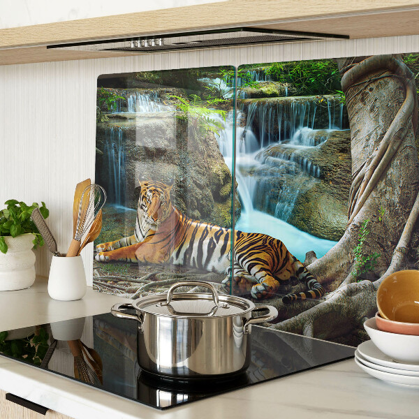 Planche à découper en verre Tigre dans son habitat naturel