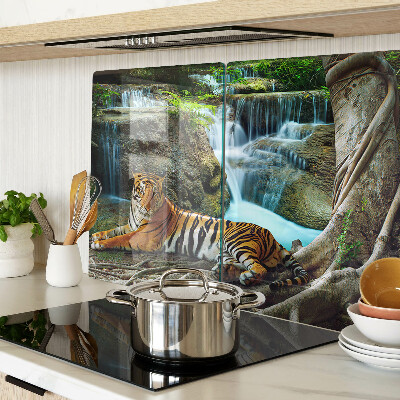 Planche à découper en verre Tigre dans son habitat naturel