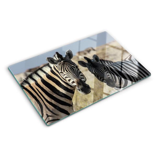 Planche à découper verre Les zèbres dans leur habitat naturel