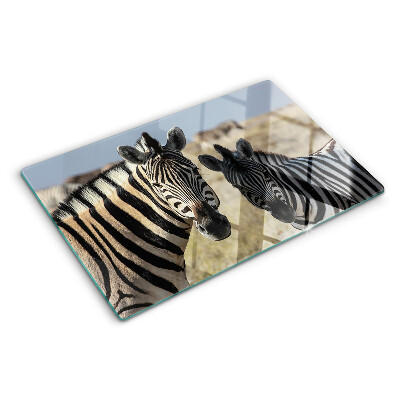 Planche à découper verre Les zèbres dans leur habitat naturel