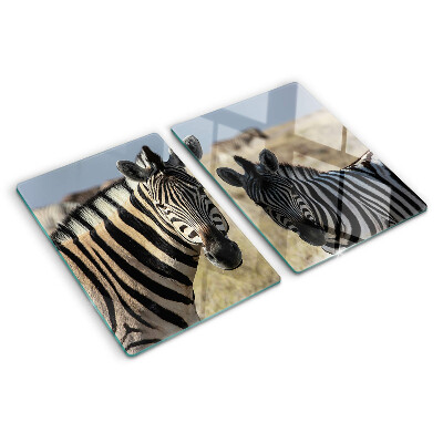 Planche à découper verre Les zèbres dans leur habitat naturel