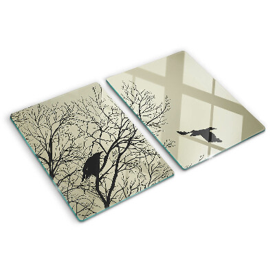 Planche à découper en verre Oiseaux sur les branches des arbres