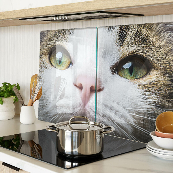 Planche à découper verre Un chat aux yeux verts