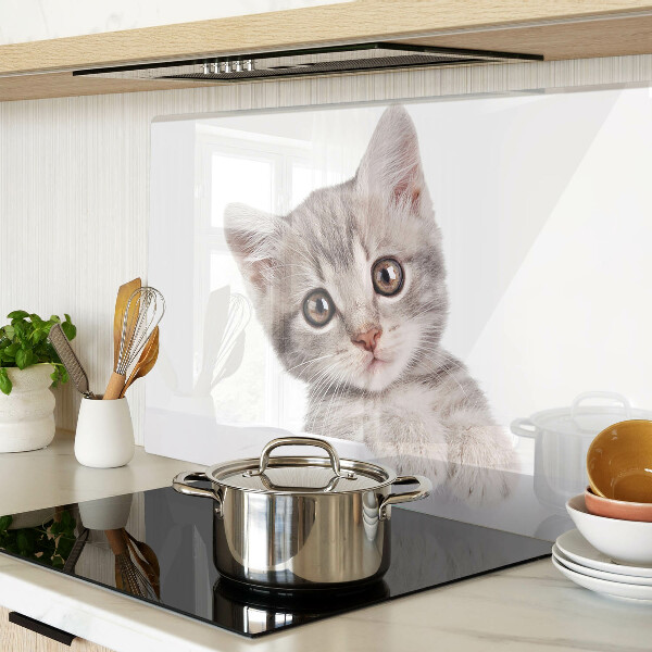Planche à découper en verre Chaton aux grands yeux