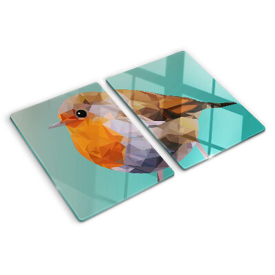 Planche à découper verre Oiseau low poly