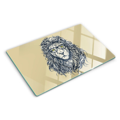 Planche à découper verre Lion à lunettes