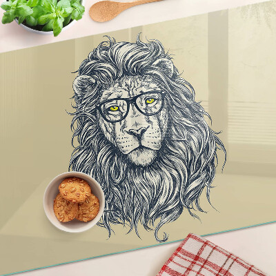 Planche à découper verre Lion à lunettes