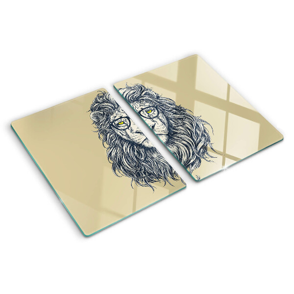 Planche à découper verre Lion à lunettes