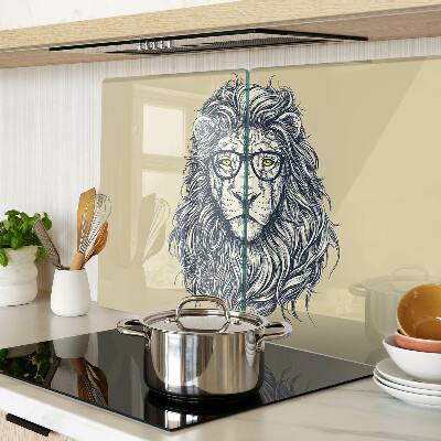 Planche à découper verre Lion à lunettes