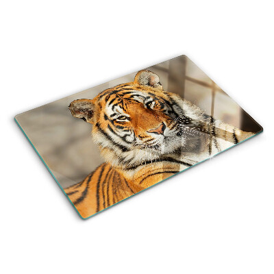 Planche à découper en verre Un tigre dans son état naturel