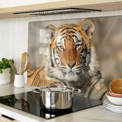 Planche à découper en verre Un tigre dans son état naturel