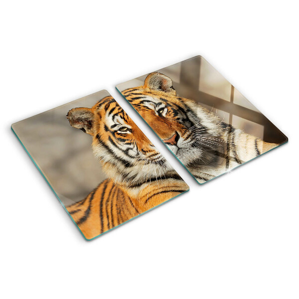 Planche à découper en verre Un tigre dans son état naturel