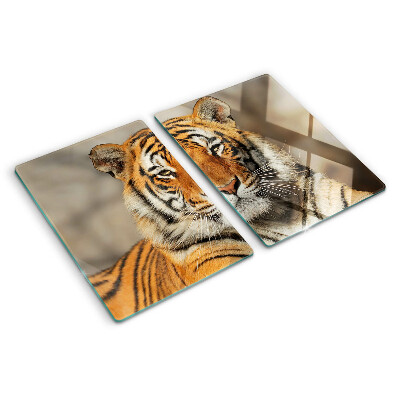 Planche à découper en verre Un tigre dans son état naturel