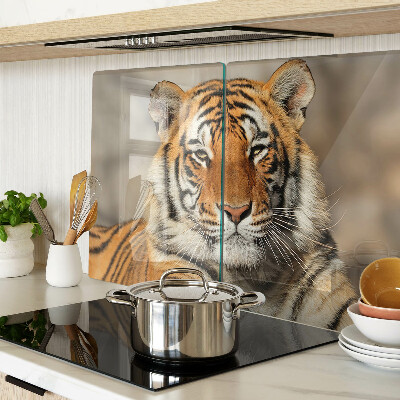 Planche à découper en verre Un tigre dans son état naturel