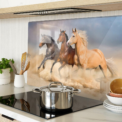 Planche à découper verre Chevaux au galop en mouvement