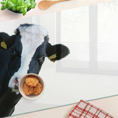 Planche à découper verre Vache intéressante