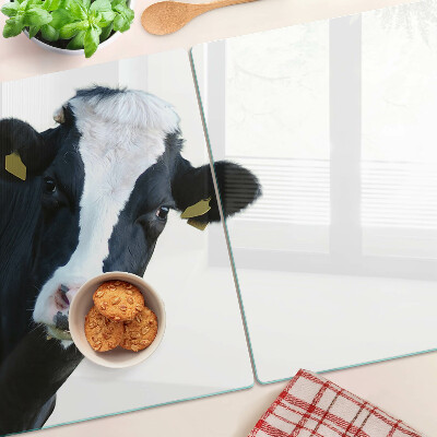 Planche à découper verre Vache intéressante