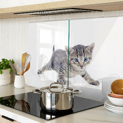 Planche à découper verre Chaton aux yeux bleus