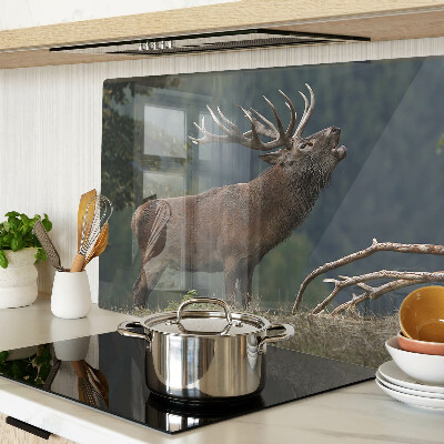Planche à découper en verre Cerf dans son habitat naturel