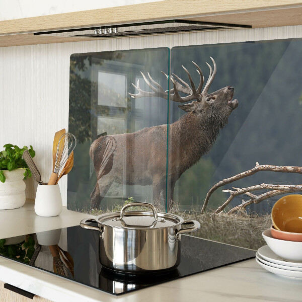 Planche à découper en verre Cerf dans son habitat naturel