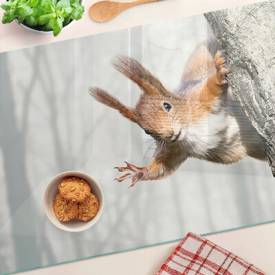 Planche à découper verre Écureuil sur une branche