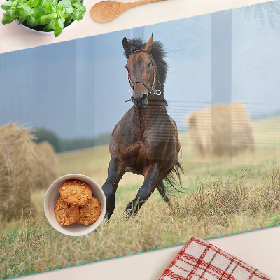 Planche à découper verre Un cheval dans le pré
