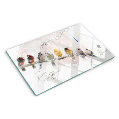 Planche à découper verre Oiseaux sur une branche