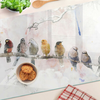 Planche à découper verre Oiseaux sur une branche