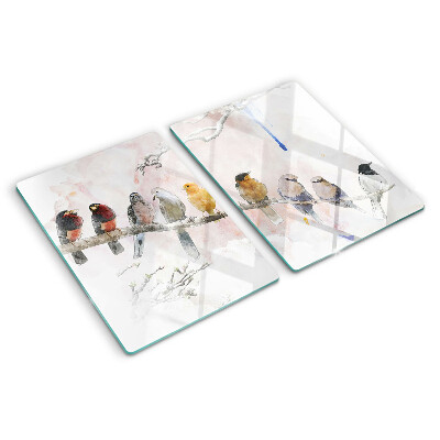 Planche à découper verre Oiseaux sur une branche