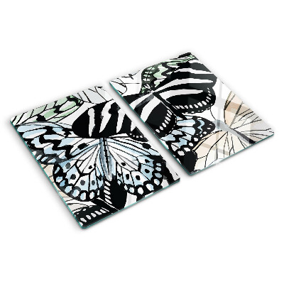 Planche à découper en verre Motif papillon de différentes couleurs