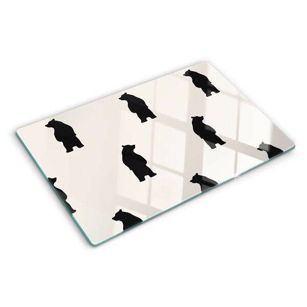 Planche à découper en verre Silhouettes d'ours