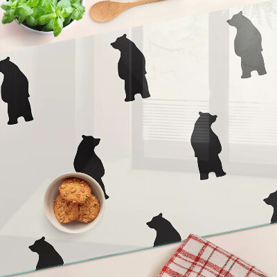 Planche à découper en verre Silhouettes d'ours