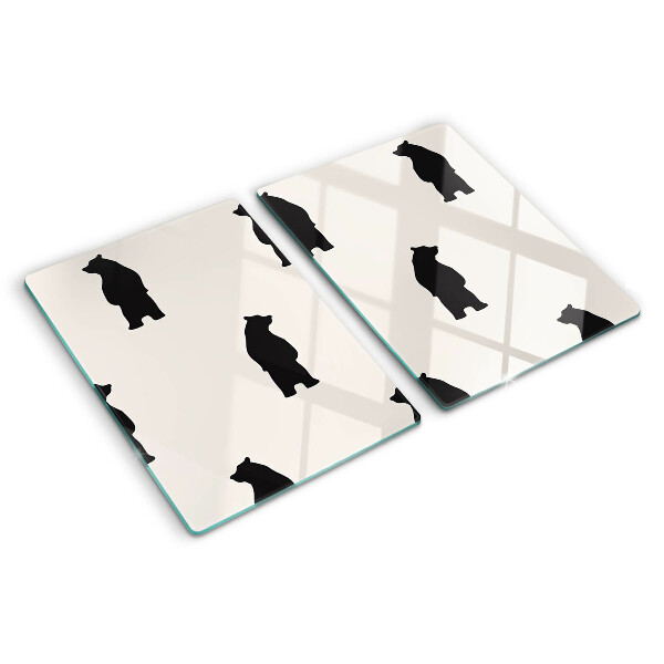 Planche à découper en verre Silhouettes d'ours