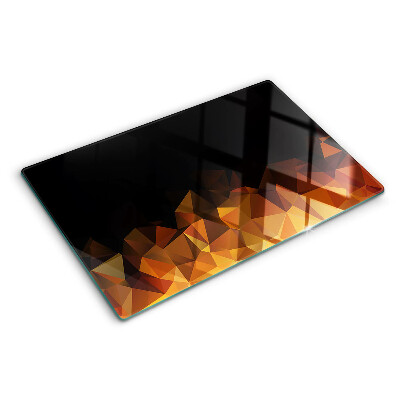 Planche à découper verre Feu de joie brûlant dans un style géométrique