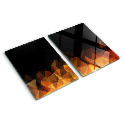Planche à découper verre Feu de joie brûlant dans un style géométrique