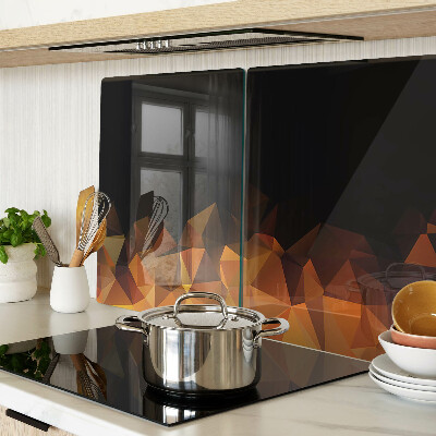Planche à découper verre Feu de joie brûlant dans un style géométrique