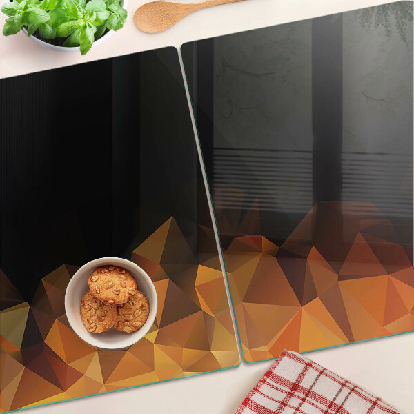 Planche à découper verre Feu de joie brûlant dans un style géométrique