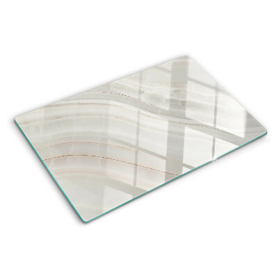 Planche à découper en verre Marbre avec des fils d'or