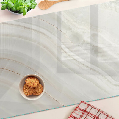 Planche à découper en verre Marbre avec des fils d'or