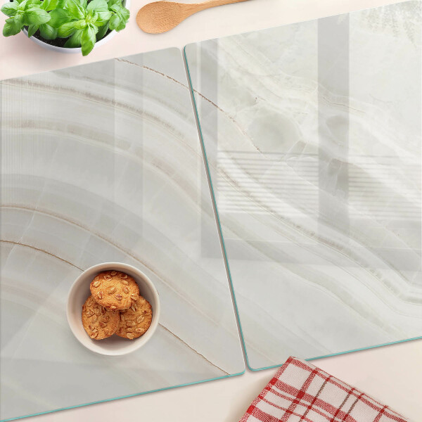 Planche à découper en verre Marbre avec des fils d'or