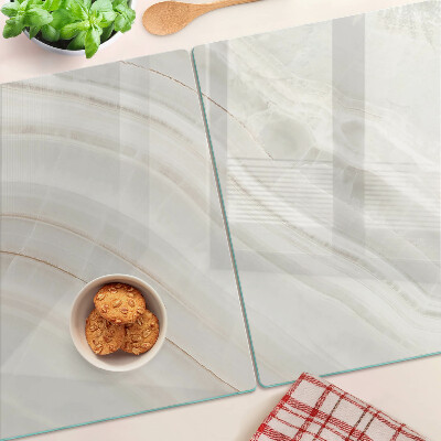 Planche à découper en verre Marbre avec des fils d'or