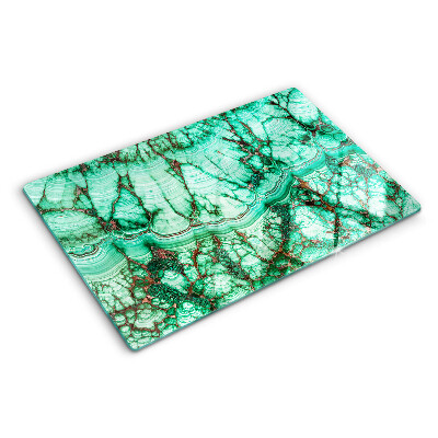Planche à découper verre Marbre dans les tons de vert