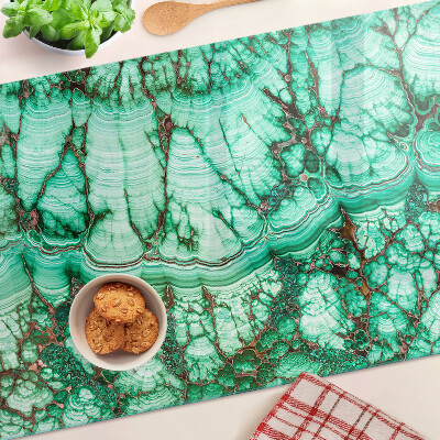 Planche à découper verre Marbre dans les tons de vert