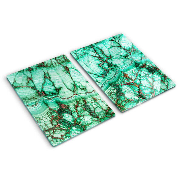 Planche à découper verre Marbre dans les tons de vert
