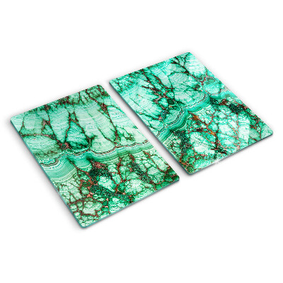 Planche à découper verre Marbre dans les tons de vert