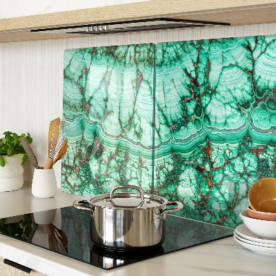 Planche à découper verre Marbre dans les tons de vert