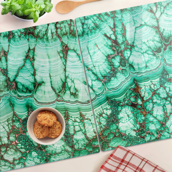 Planche à découper verre Marbre dans les tons de vert