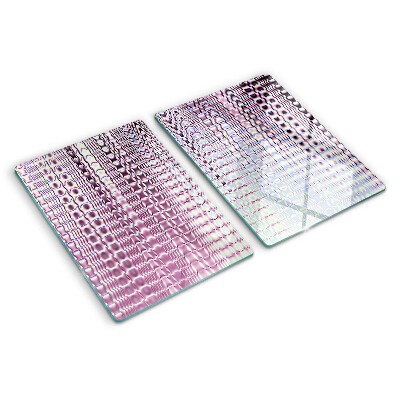 Planche à découper en verre Des vagues dans des tons roses