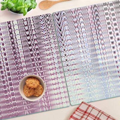 Planche à découper en verre Des vagues dans des tons roses